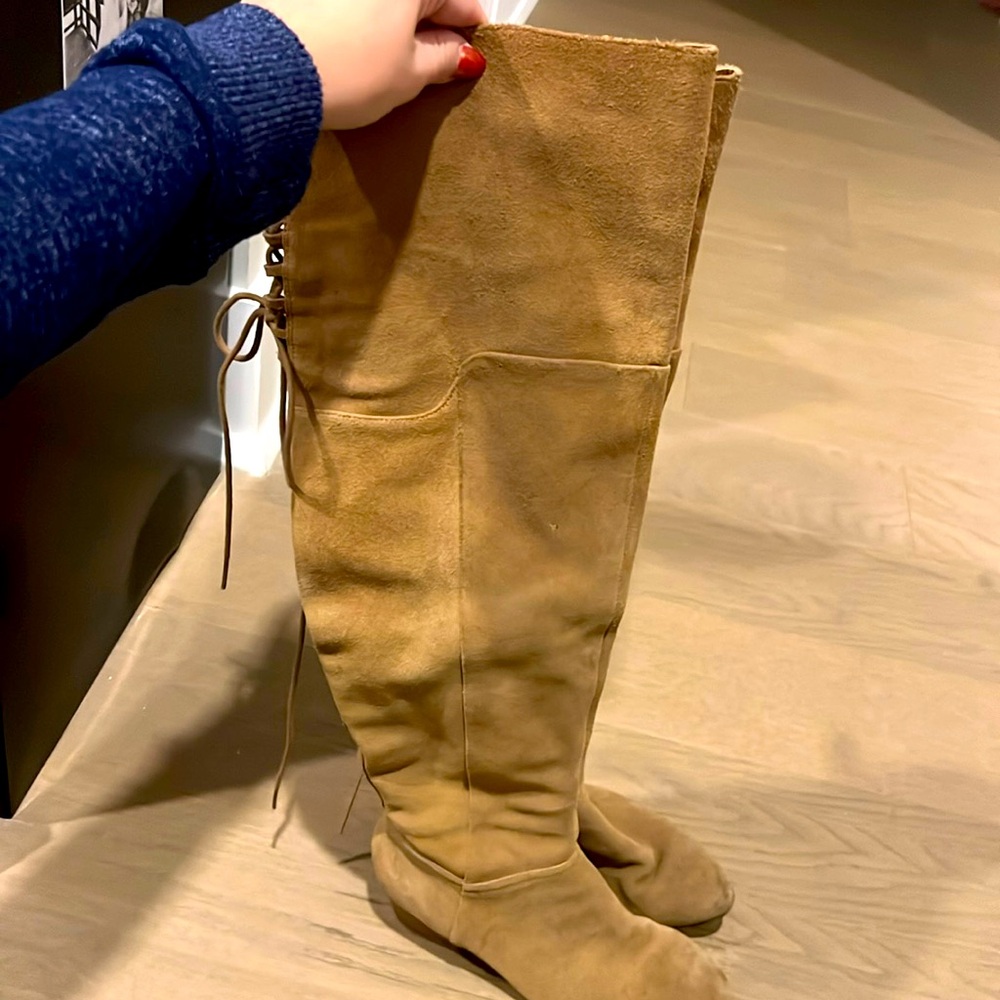 Aldo tan/camel over the knee heel boots!